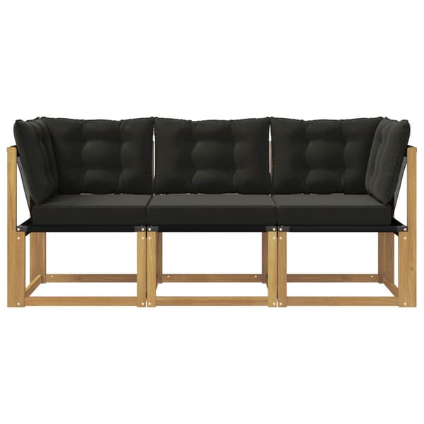 Modulsoffa utomhus mitt och hörn med kudde 3 Stycke Vit