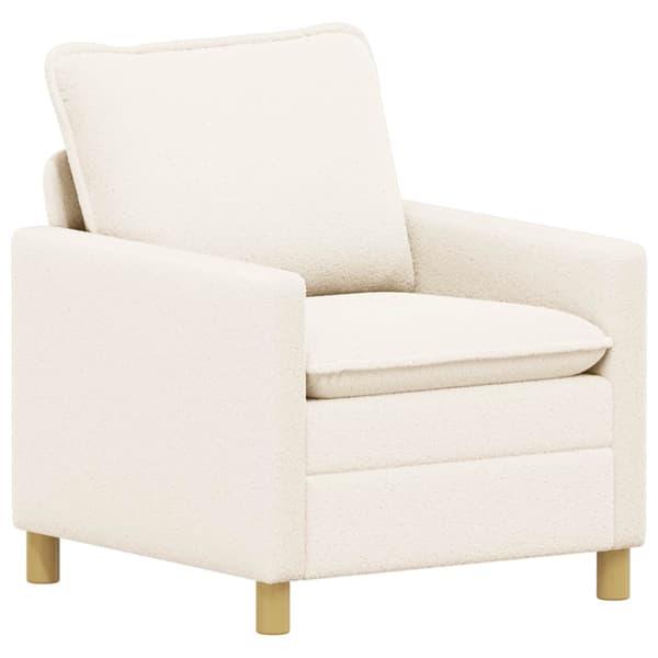 Soffa Gräddvit 76 x 81 x 87,5 cm Tyg