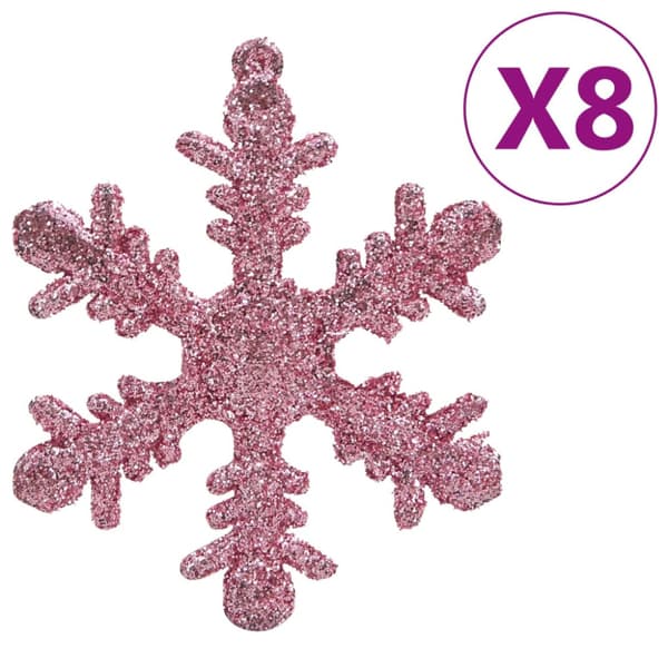 Julgranskulor 111 delar rosa polystyren