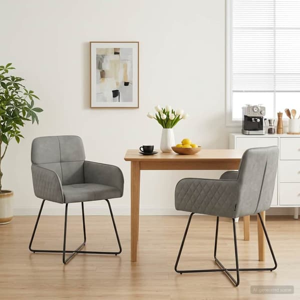 Matstolar 2 pcs Sammet Ljusgrå 59 x 56,5 x 86 cm