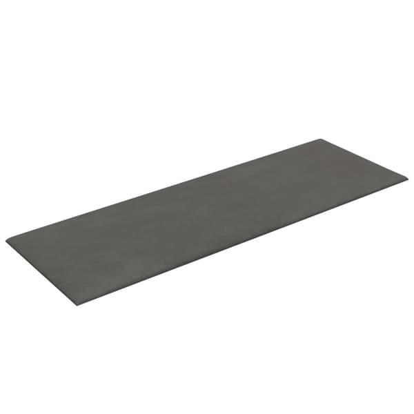 Väggsänggavel 12 pcs Mörkgrå Sammet