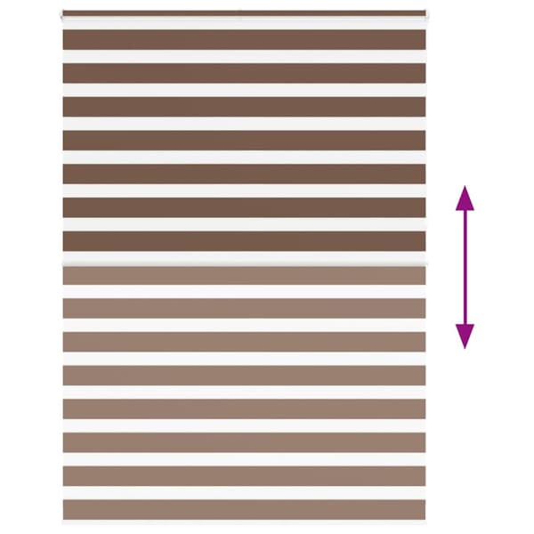 Rullgardin zebra brun 155x230 cm tyg bredd 150,9 cm polyester