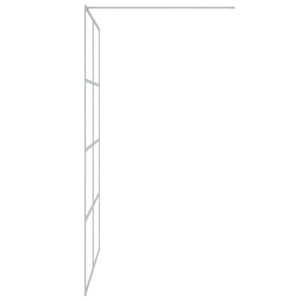 Duschvägg silver 140x195 cm klart ESG-glas