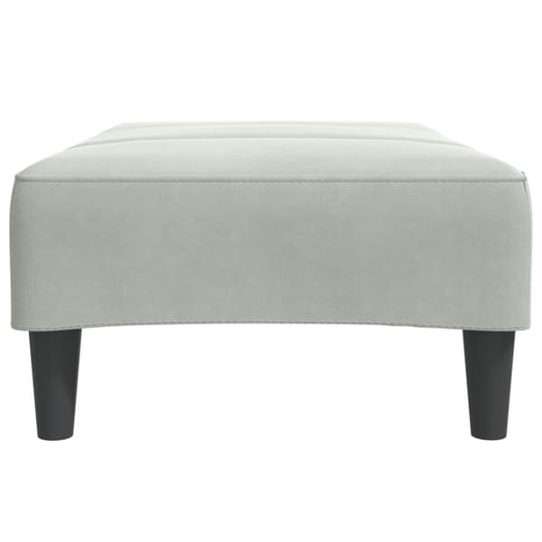 Fotpall Ljusgrå 77x55x31 cm sammet