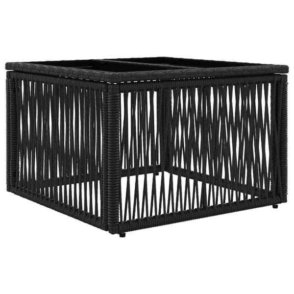Trädgårdsoffset 4 pcs Svart konstrotting