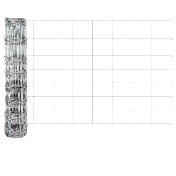 Stängsel med stolpe Silver 0,8 x 25 m Stål
