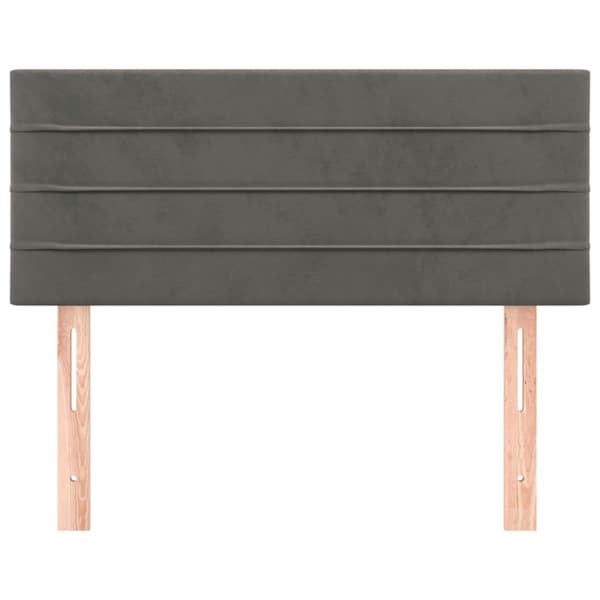 Sänggavel mörkgrå 80x5x78/88 cm sammet