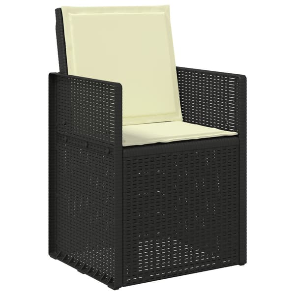 Sitt- och Ryggkuddar 4 pcs Gräddvit 47 x 45 x 2 cm Polyester