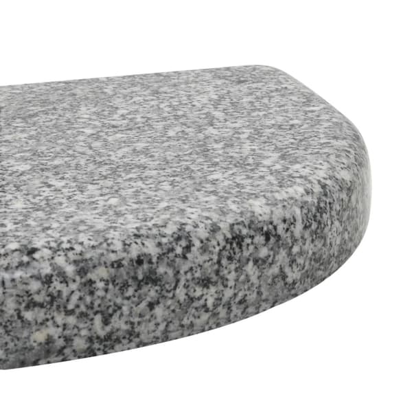 Parasollfot granit 10 kg halvrund grå