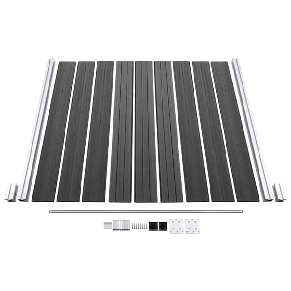 Staketpanel WPC 1045x186 cm svart