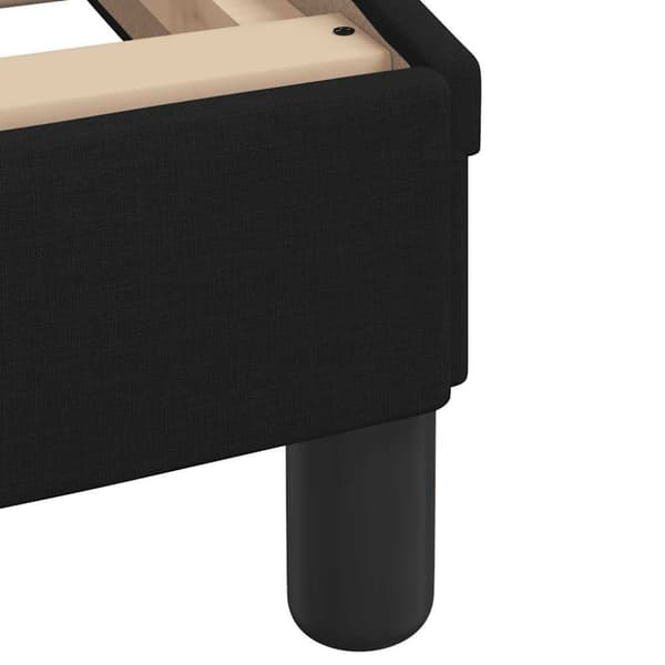 Bed Frame without Mattress "Hanko" Black 200x200 cm Fabric