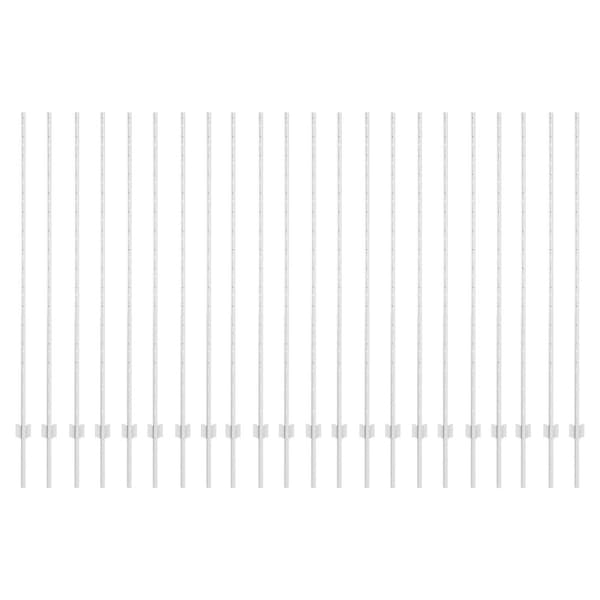 Stängselstolpe 22 pcs Silver 200 cm Stål