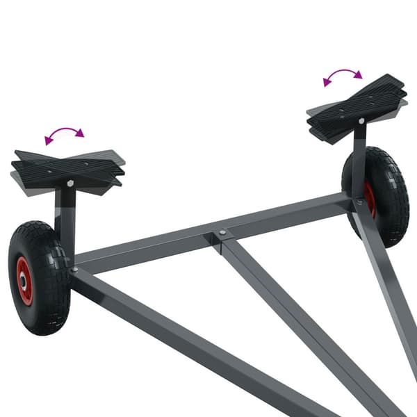 Båktrailer Silver 302 x 107 x 42 cm Stål
