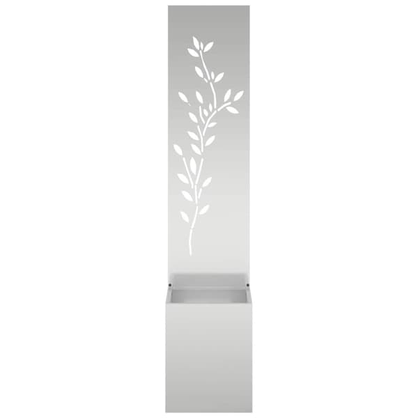 Trädgårds integritetsskärm Blommor Silver 32 x 32 x 150 cm
