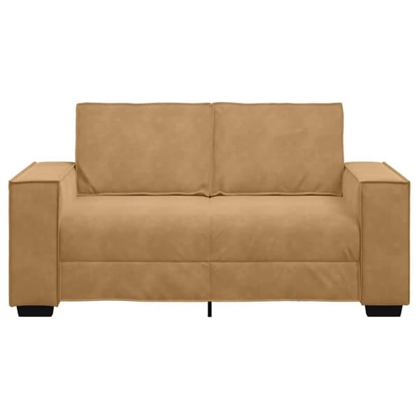 2-sitssoffa brun 160x78x84 cm sammet