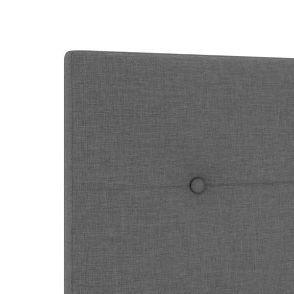 Boxspring säng med madrass och LED Mörkgrå 90 x 190 cm Tyg