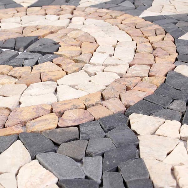 Mosaikplattor Blommönster Flerfärgsdesign 120 x 120 cm Marmor