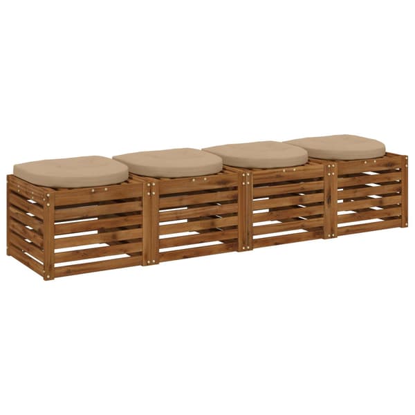 4-delade Sittdynor 4 st 100% Polyester Sand 45 x 45 x 5 cm