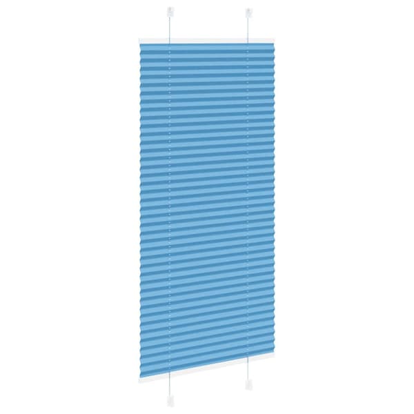 Plisserad persienn blå 60x150cm tyg bredd 59,4cm polyester