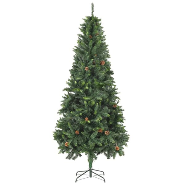 Plastgran med kottar grön 210 cm