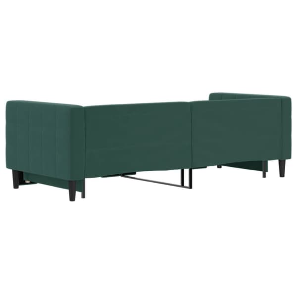 Dagbädd utdragbar mörkgrön 80x200 cm sammet