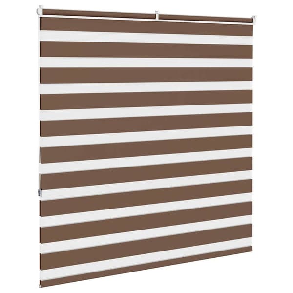 Rullgardin zebra brun 150x150 cm tyg bredd 145,9 cm polyester