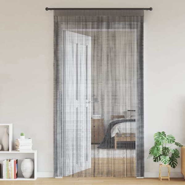 Snörgardiner 2 st antracit 100x250 cm