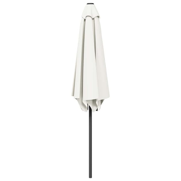 Trädgårdsparasol 300 x 300 cm Polyester Rektangulär Gräddvit