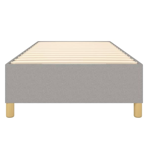 Boxspring-sängram ljusgrå 90x190 cm tyg