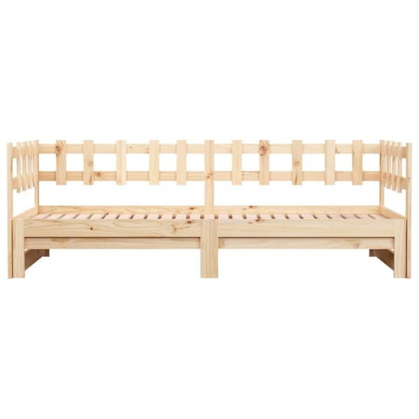 Utdragbar dagbädd 2x(80x200) cm massiv furu