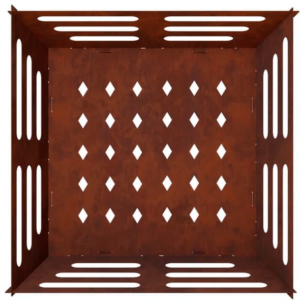 Eldstad Rostig 40 x 40 x 20 cm Väderbeständig stål