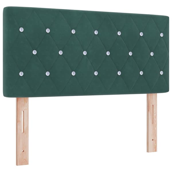 Huvudgavel Mörkgrön 100 cm Sammet