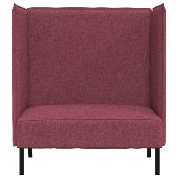 Hög Ryggsoffa 101cm Vinröd tyg