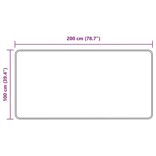 Mattlöpare MARSA Grå 200 x 100 cm Polyester och PVC