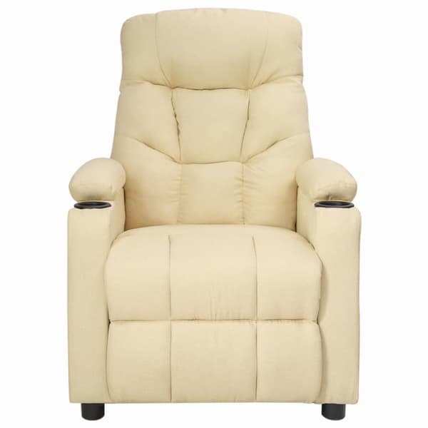 Reclinerfåtölj gräddvit tyg
