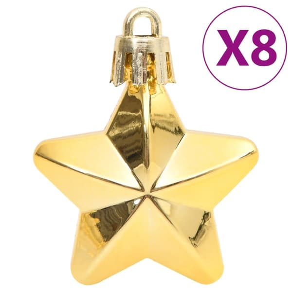Julgranskulor 111 delar guld polystyren
