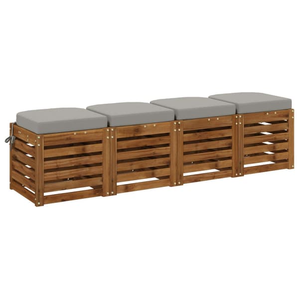 4-delade Sittdynor SOEST 4 st 100% Polyester Grå