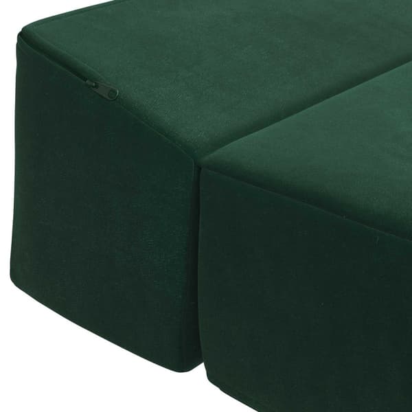 Fällbar Soffbed Mörkgrön 200 x 70 x 10 cm Sammet