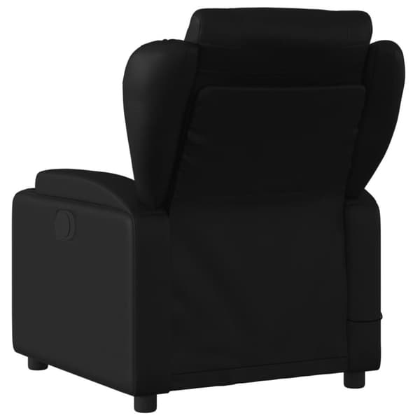 Massagefåtölj svart konstläder