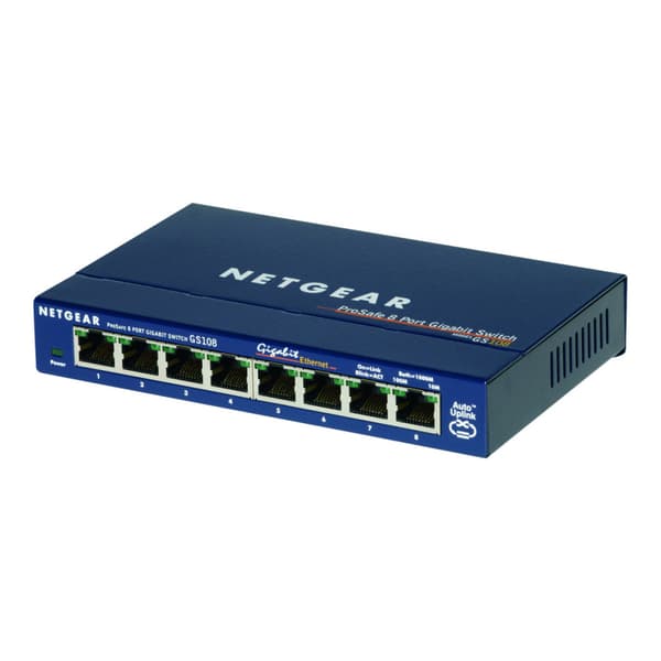 NETGEAR GS108 - switch - 8 portar