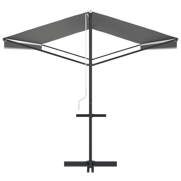 Fristående markis Grå 6 x 3 m Polyester