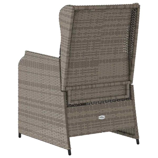 Trädgårdsbänk 2 pcs Grå konstrotting