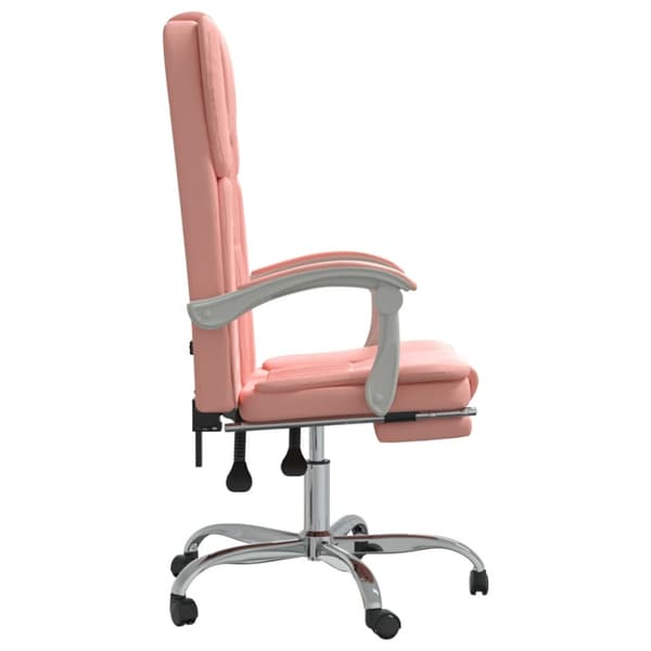 Kontorsstol rosa konstläder