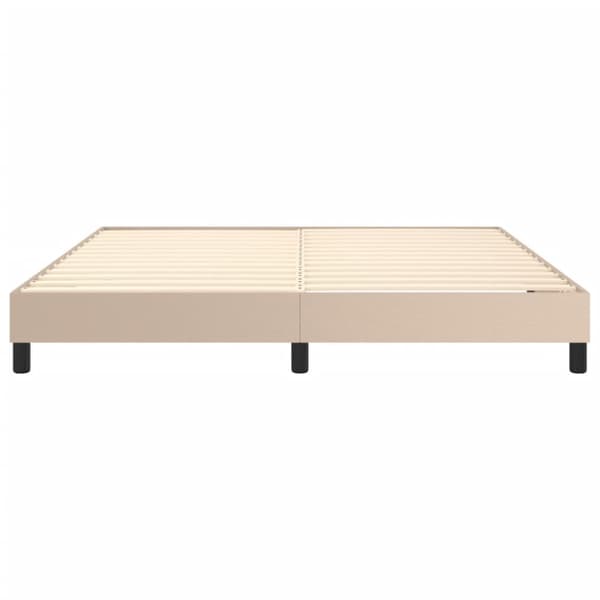 Boxspring-sängram cappuccino 160x200 cm konstläder