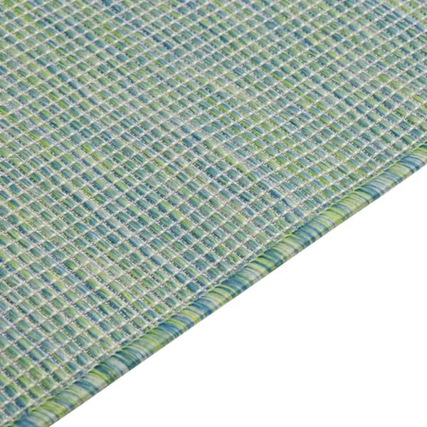 Utomhusmatta plattvävd 140x200 cm turkos