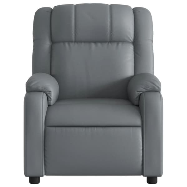 Reclinerfåtölj grå konstläder