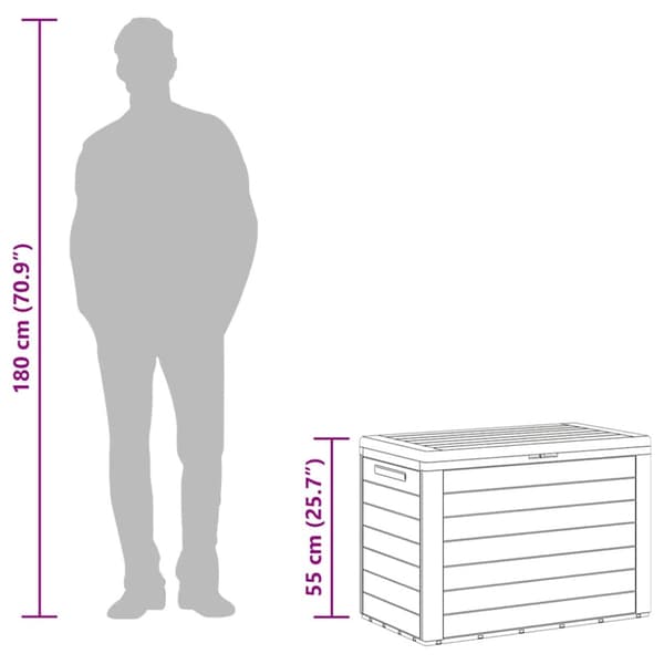 Dynbox antracit 78x44x55 cm