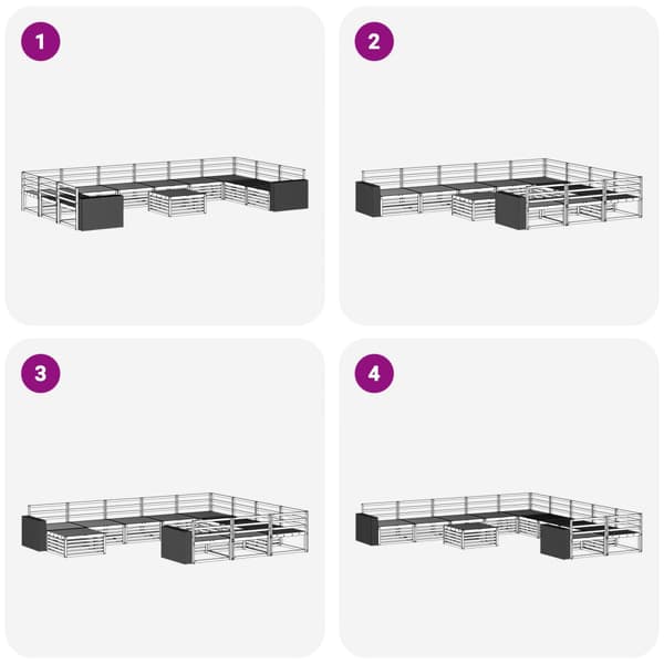 Soffgrupper 11 pcs Massivt Akaciaträ