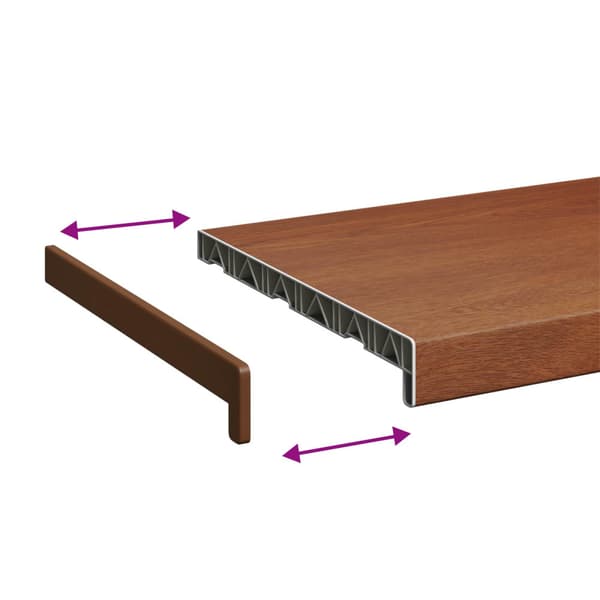 Fönsterbräda Brun trä 60 x 35 x 4,5 cm PVC