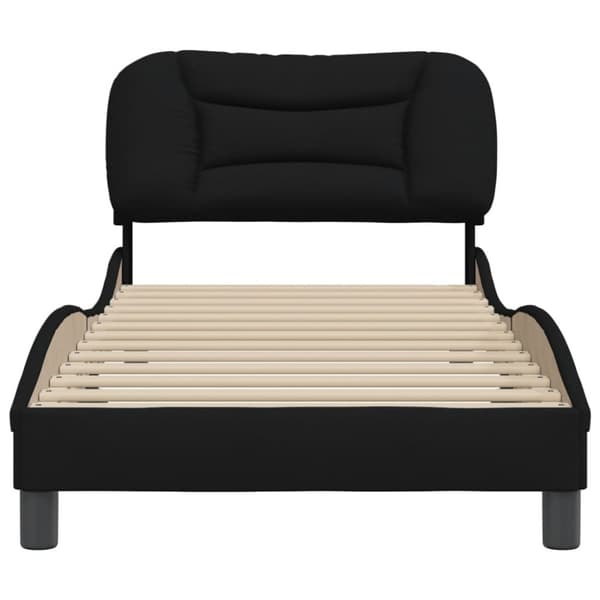Bed Frame without Mattress "Hvar" Black 90x200 cm Fabric